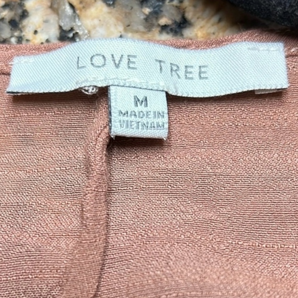 LOVE TREE ~ Bohemian Mocha Kimono with Embroidered Trim size M - Picture 3 of 10